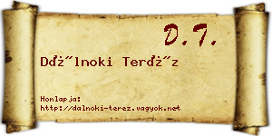 Dálnoki Teréz névjegykártya